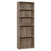 Monarch Specialties Bookshelf, Bookcase, 6 Tier, 72"H, Office, Bedroom, Laminate, Brown, Transitional I 7468